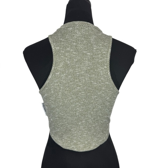 Gymshark Slounge Ribbed Crop Top Olive - Picture 4 of 7